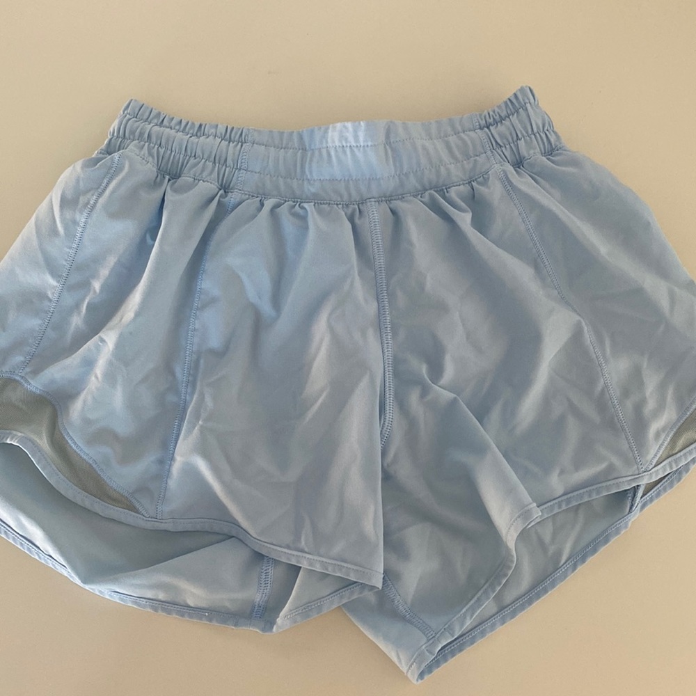Light Blue Size 4 Tall Lululemon Shorts